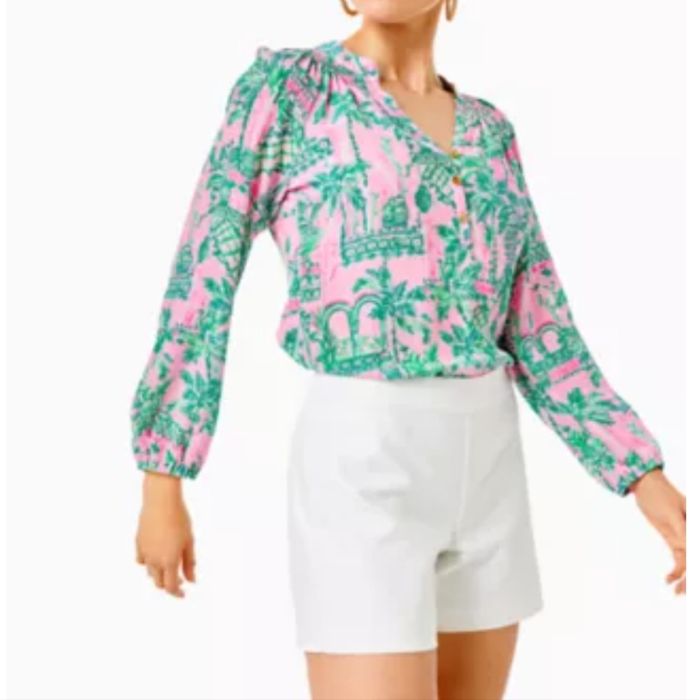 Lilly Pulitzer Resort White 5" Alessi Stretch Short
